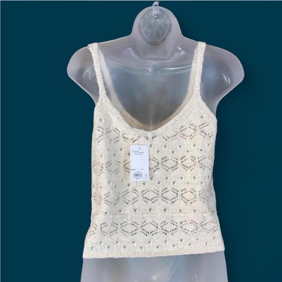 NWT SO Crochet Crop Tie waist Tank M - Picture 6 of 9